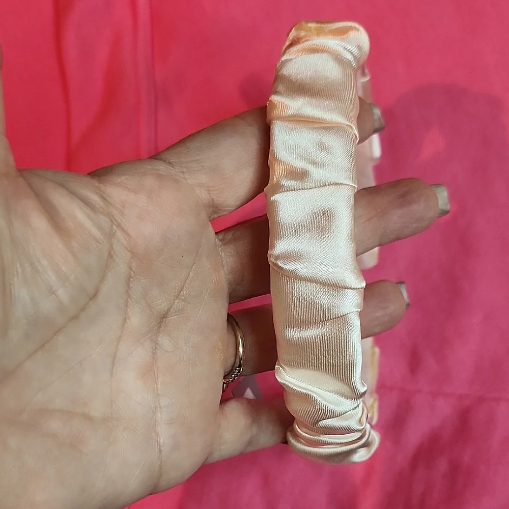Silk Satin Headband in Light Pink